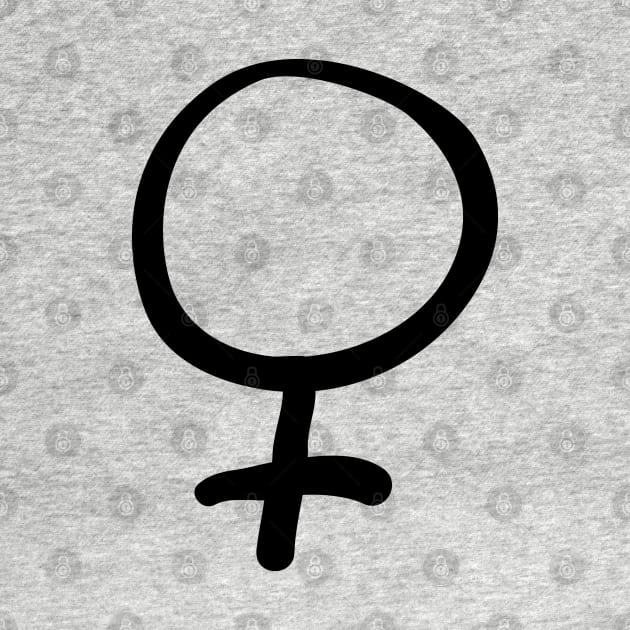 Feminist Hand-Drawn Female Symbol by FeministShirts